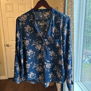 Floral Blue Women's Top